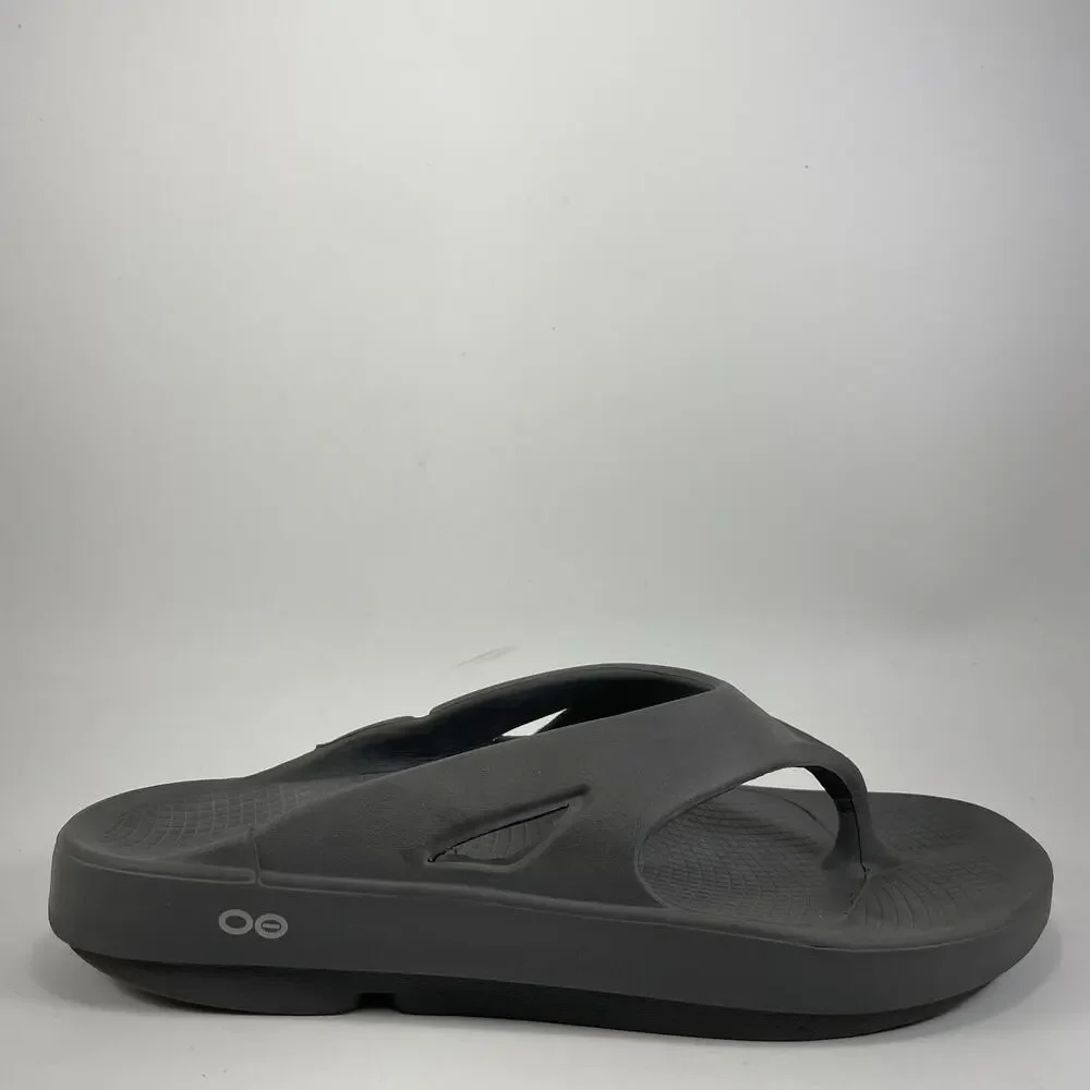 Oofos Ooriginal Flip Flops Mens Size 10 Womens Size 12 Gray Comfort Recovery
